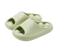SQOYEI Bathroom Non-Slip Acupressure Slippers for Men, Odor-Proof Reflexology Sandals for Parents, Partners Acupuncture Slippers Women Household(Green,5-5.5 UK)