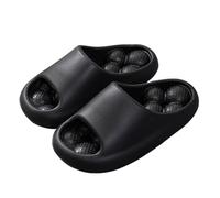 SQOYEI Bathroom Non-Slip Acupressure Slippers for Men, Odor-Proof Reflexology Sandals for Parents, Partners Acupuncture Slippers Women Household(Black,8.5-9 UK)