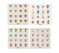 SQOYEI Ear Seeds Acupuncture Kit no Drilling Required, Stress Stimulation Ear Seeds Durable Sweat-Proof(C-64pcs)