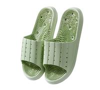 SQOYEI Household Non-Slip Acupressure Slippers for Men, Bathroom Acupuncture Shoes Quick-Drying Mute Acupuncture Slippers Women(Green,5.5-6 UK)