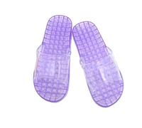 SQOYEI Openwork Quick-Drying Acupuncture Slippers Women for Bathroom, Lightweight Acupressure Slippers for Men Non-Slip Acupuncture Shoes(Purple,4-4.5 UK)
