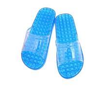 SQOYEI Openwork Quick-Drying Acupuncture Slippers Women for Bathroom, Lightweight Acupressure Slippers for Men Non-Slip Acupuncture Shoes(Blue,4-4.5 UK)