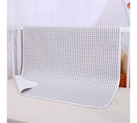 SQOYEI Summer Cool Sensation Bed Pads Washable Waterproof Chair Pad, Cotton Heavy Absorbency Incontinence Bed Pads Reusable Pee Pads for Adults(Blue,100 * 120)