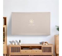 SQOYEI Tv Cover Dust-Proof Stretch Fabric Screen Protector Semi-Package Adjustable, Computer TV Enclosure 46-100 Inches Universal(40inch,Beige-sun)