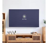 SQOYEI Tv Cover Dust-Proof Stretch Fabric Screen Protector Semi-Package Adjustable, Computer TV Enclosure 46-100 Inches Universal(55inch,Navy-sun)