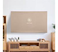 SQOYEI Tv Cover Dust-Proof Stretch Fabric Screen Protector Semi-Package Adjustable, Computer TV Enclosure 46-100 Inches Universal(85inch,Khaki-sun)