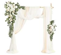 SQPZM Artificial Wedding Arch Flowers Kit (Pack of 5), 2 Pack Simulation Rose Wedding Flower Garland, Handmade Rose Vine For Wedding Party Ceremony Wall Hanging