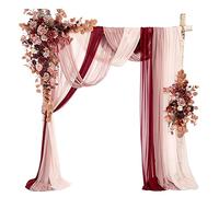 SQPZM Artificial Wedding Arch Flowers Kit (Pack of 5), 2 Pack Simulation Rose Wedding Flower Garland, Handmade Rose Vine For Wedding Party Ceremony Wall Hanging