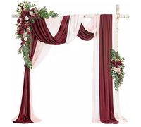 SQPZM Artificial Wedding Arch Flowers Kit (Pack of 5), 2 Pack Simulation Rose Wedding Flower Garland, Handmade Rose Vine For Wedding Party Ceremony Wall Hanging