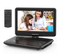 SQQBZZ 12.5" Portable DVD Player with Extra Carrying Bag, 10.5" Eye-Protective Screen,High Volume Speaker,5 Hour Rechargeable Battery, Support AV-in/Out and Multiple Disc Formats,Region Free, Black