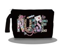 SQQCMM Dachshund Gifts Makeup Bag - Dachshund Heart Themed Gifts for Lovers Girls Mom Women, Cosmetic Travel Bags for Women, Black-150