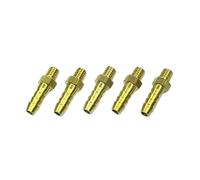 SQQCREATO Brass Hose Connector 5PCS OD Hose Barb M3 M4 M5 M6 M8 M10 Metric Male Thread Brass Pipe Fitting Coupler Connector Adapter(8mm - M14x1.5)
