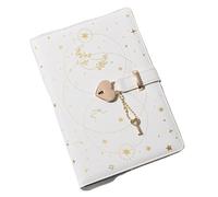 SQQCREATO Journal Heart Key Lock Password Notebook Stationery Diary Book A5 With Love Girl Protecting Secrets