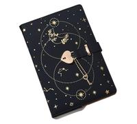 SQQCREATO Journal Heart Key Lock Password Notebook Stationery Diary Book A5 With Love Girl Protecting Secrets