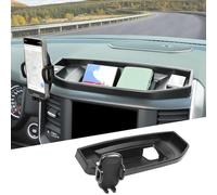 SQQP Multi-Mount Dash Phone Holder, Phone Mount Storage Tray Cellphone System Kit with Extension Arm Metal Rod Compatible with 2018-2023 Dodge RAM(for 8.4" Screen)