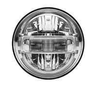 SQRHDF Motorcycle Headlight Black/Chrome 7 Inch Led Headlight For Sportster Softail Dyna For Fat Boy DRL 7'' Auxiliary Headlights For Motorcycle Motorcycle Chrome Spotlights(001 Chrome 1pcs)