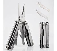 SQT Mini Multitool 11-in-1 Compact EDC Multitool with Pliers, Glass Breaker, Hook Knife & Surgical Blade, Perfect for Outdoor, Survival, DIY, Emergency, Home Repairs, Gift for Men