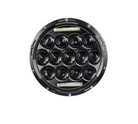 SQTGJJJ Motorcycle Headlight 7 inch Motorcycle Round Headlight LED Lights Halo DRL Lamp For Himalayan 400 411 For 7" Moto headlamp Motorcycle Halogen Headlamp(1PC black)