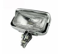 SQTGJJJ Motorcycle Headlight Motorcycle Vintage Square Headlight Retro H3 Front Lamp Universal for Cafe for Racer for Bobber Running Light Motorcycle Halogen Headlamp(Chrome Clear Lens)