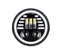 SQTGJJJ Motorcycle Headlight Universal 5.75" inch Black LED Headlight Projector Halo Ring High Low Lamp Motorcycle 3/4" DRL Turn Signal Motorbike Headlamp Motorcycle Halogen Headlamp