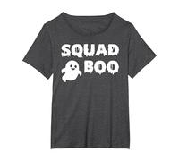 Squad Boo of The Halloween Ghost Boo T-Shirt, Women's Plus, Dark Heather Grey, 4X
