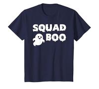 Squad Boo of The Halloween Ghost Boo T-Shirt, Youth, Navy Blue, Small