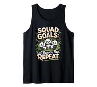 Squad Goals Eat Bamboo Nap Repeat Panda Wildlife Tank Top