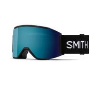 SMITH Squad MAG Goggles with ChromaPop Lens - Performance Snowsports Goggles with Easy Lens Change Technology for Skiing & Snowboarding - for Men & Women - Black, ChromaPop Sun Blue Mirror