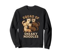 Squad Of Sneaky Noodles Funny Ferret Group Sweatshirt