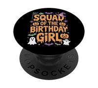 Squad Of The Birthday Girl Scary Halloween Bash Crew PopSockets Adhesive PopGrip