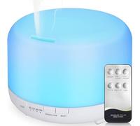 SQUADO Aroma Diffuser Essential Oils 500ml with 7 Colors LED Lighting and Timer Humidifier for Home, Bedroom, Living Room, Bathroom, Office, Yoga Spa
