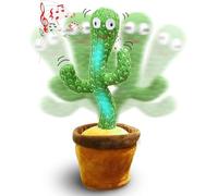 SQUADO Electronic Motion Dancing Talking Cactus Plush Toy with Lights and 120 Songs Recording Reading for Kids and Adults