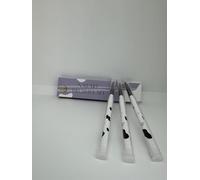 SQUADO Set of 3 Professional Acrylic Nail Brushes Polka Dot Design Nail Art Salon Brushes
