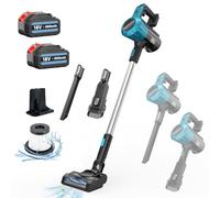 Squaeltirs 3-in-1 Cordless Vacuum Cleaner for Makita 18V 2 x 5.5Ah Battery,Upright Handheld Stick Vacuum 150000r/min,with Dust Collection Box,Lightweight,Great for Pet Hair Carpets & Hard Floors