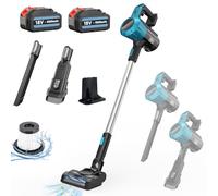 Squaeltirs Cordless Stick Vacuum Cleaner,Compatible with Makita 18V Battery,3-in-1 Upright Handheld Stick Vacuum,with 2 x 5.5Ah Battery & Charger,for Hardwood Floor Carpet Pet Hair