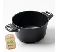 Squality PFAS Free Stock Pot (4l) Double-Handled | Cooking Pot Oven Safe up to 260 °C | Soup Pot from Denmark | Stew Pot for Healthy Cooking | Non Stick Pot | Small Cooking Pot | Milk Pot