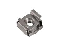 Squar Hole Hardware Cage Nuts ， Cage Nut Assortment With Square Clip And Floating Nuts Multicolor Multiple Sizes For Server Rack(201 Stainless Steel,M6(10Pcs))