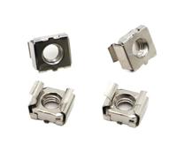 Squar Hole Hardware Cage Nuts ， Card Cage Nut Floating Elastic Square M4 M5 M6 M8 M10 Multicolor Server Rack Mount(Plated,M8 5pcs)