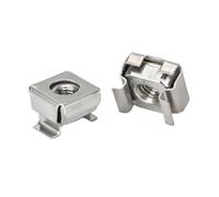 Squar Hole Hardware Cage Nuts ， Card Cage Nuts Quartet Floating Nut Cassette Elastic Enclosure M4 M5 M6 M8 10 pcs(ZN-NI(10pcs),M6)