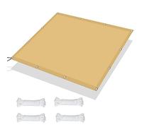 Square 1.7x2.4m UV & Wind Protection Outdoor Garden Shade Free 4 Ropes Included Ideal for Pool Patio Deck Beige