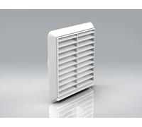 Square 100mm White Louvered Wall Ventilation Grille - Ideal for Extractor Fans, Bathroom Pipes, Wall, Ceiling, Bedroom, and Living Room - Duct Extractor Grill Cover