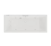 Square 12 Jet Chrome V-Tec Double Ended Whirlpool Bath | White | Acrylic | 1800mm x 800mm