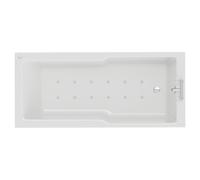 Square 12 Jet Easifit Single Ended Spa Bath | White | Acrylic | 1700mm x 750mm