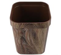 Square 14 L Plastic Trash Can Handling Wood-Grain Style Ktv Kitchen Hotel Bedroom for Toilets - for Wide-Rim Rim Portable Simple with Bag