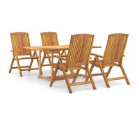Garden Dining Set Solid Wood Teak Patio Table 5/7/9 Piece Round/Square vidaXL