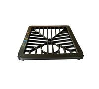 Square 150x150mm Plastic Drain Cover or Round Gully Grid 150mm (6”) Dia or 178mm (7”) Dia Black Stops Leaves & Debris for Outdoor Gardens & Patios (Black, Square Gully Grid 150mm x 150mm (6 x 6”))