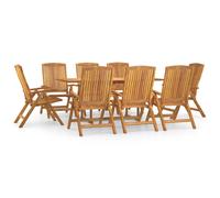 Garden Dining Set Solid Wood Teak Patio Table 5/7/9 Piece Round/Square vidaXL