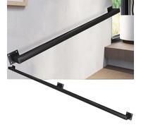 Square 2/3/4/5ft Hand Railings Handrail for Stairs and Steps Indoor and Outdoor, Modern Stair Handrails for Porch, Deck Walls Mount Staircases Grab Bar Banister Rail with Metal Brackets(2ft/60cm)