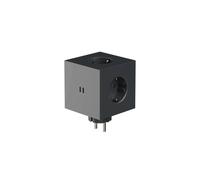 Square 2 Socket Stockholm Black