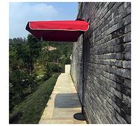 Square 230cm Prevent Light Rain Umbrella Hangs Down Half Easy Crank Open, Small Parasol for Outdoor Garden Patio